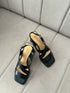 Ladies Cross Strap Open Toe Heels